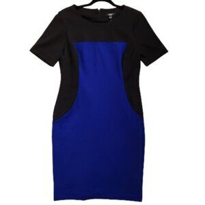 New!  Premise Black & Blue Color Block Dress